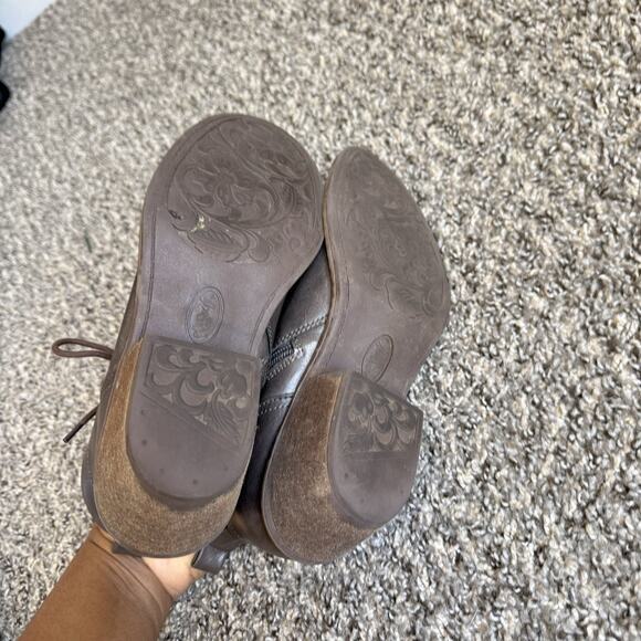 Eurosoft by Sofft Ankle Boots Womens 8 M Brown Lace Up Zip Bootie Chukka Heeled - Picture 7 of 9